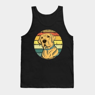 Retro Design Yellow Labrador Retriever Dog Tank Top